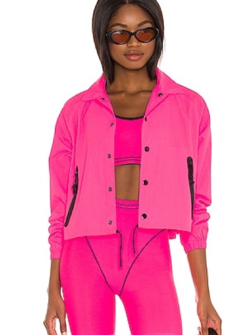 Adam Selman Sport ASS Track Set - Snap Track Jacket & Combo Shorts